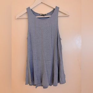 Amour Vert peplum Karri tank, blue, size M.